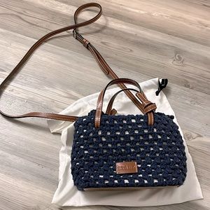 Staud crossbody bag, detachable strap, Staud Ria bag blue, lightly used like new
